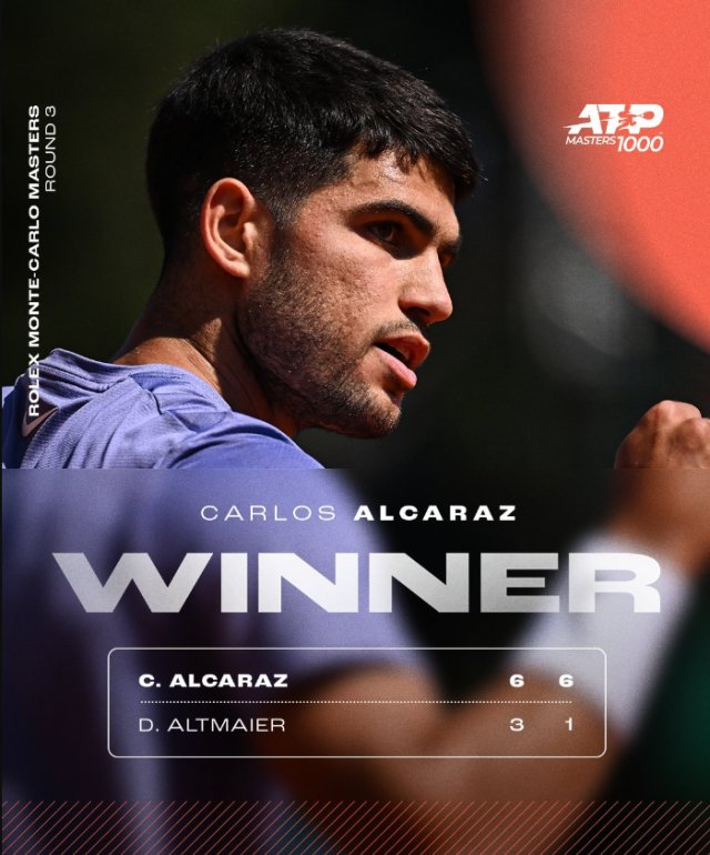 蒙特卡洛大师赛碾压澳网,阿尔卡拉斯带队取胜 蒙特卡洛大师赛碾压澳网,阿尔卡拉斯带队取胜
